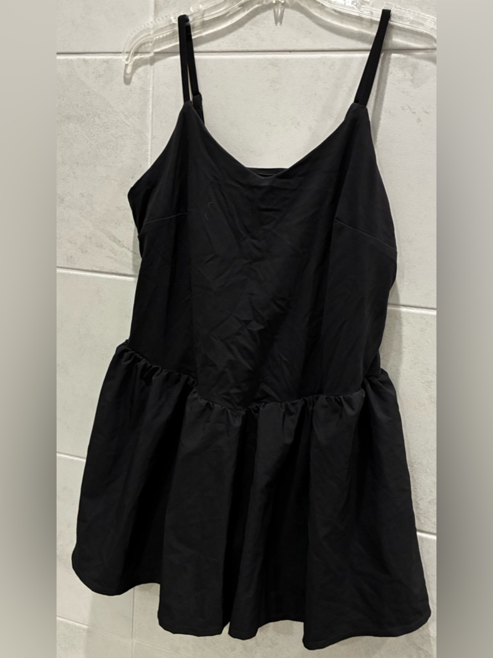 NWT Joy Lab Black Active Dress with shorts and adjustable spaghetti straps XXL